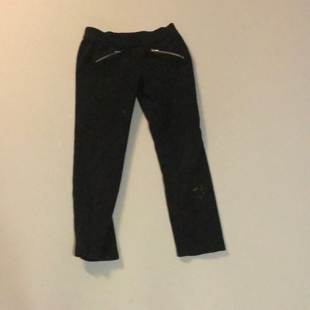 Black pants with zippers size 7 for kids